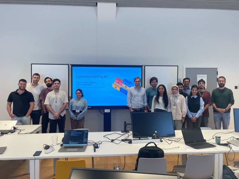 IVORY doctoral candidates and the Cegeka team at the Operationalizing AI training session in Hasselt