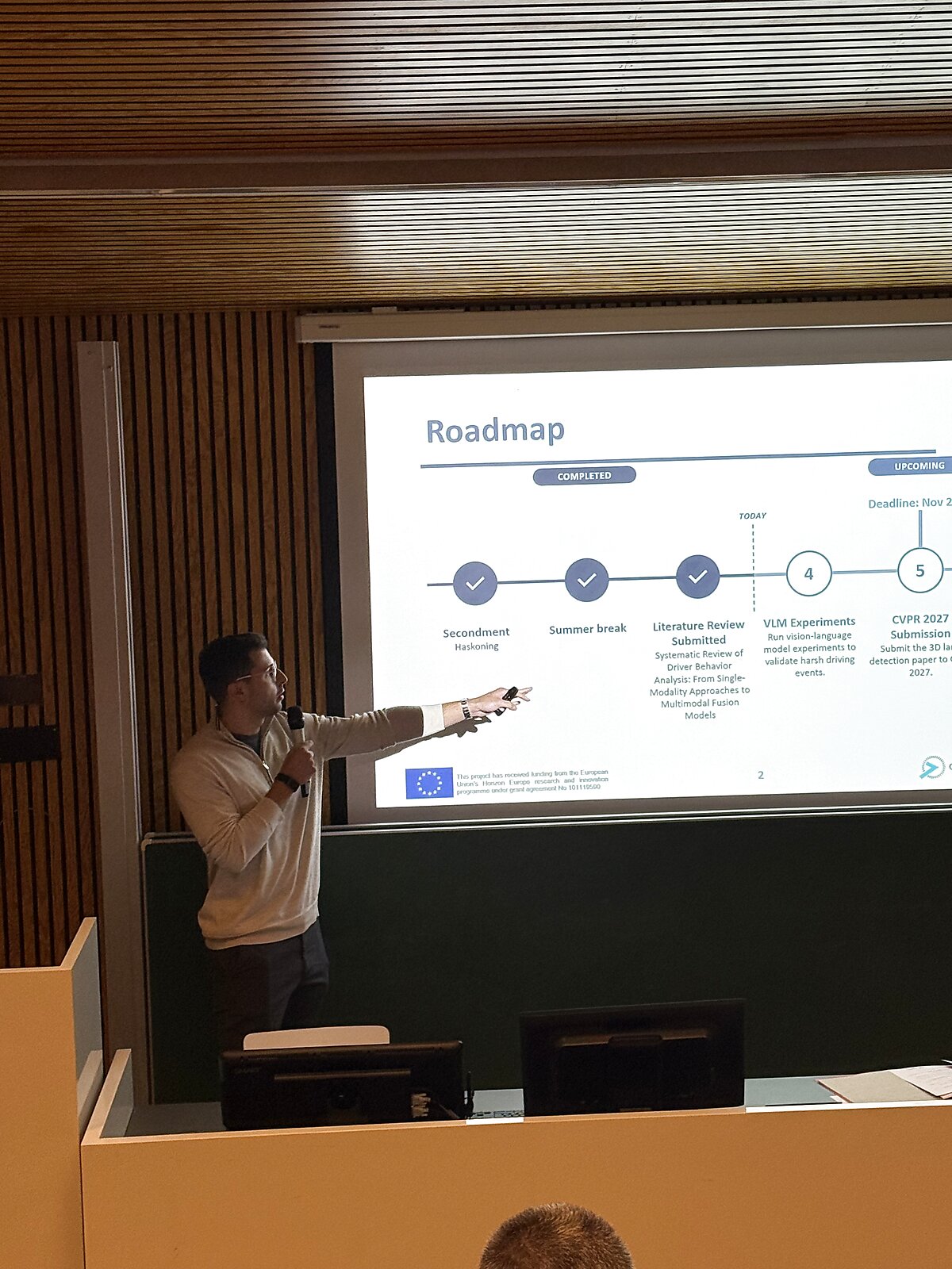 IVORY doctoral candidate presenting the project roadmap at Hasselt University